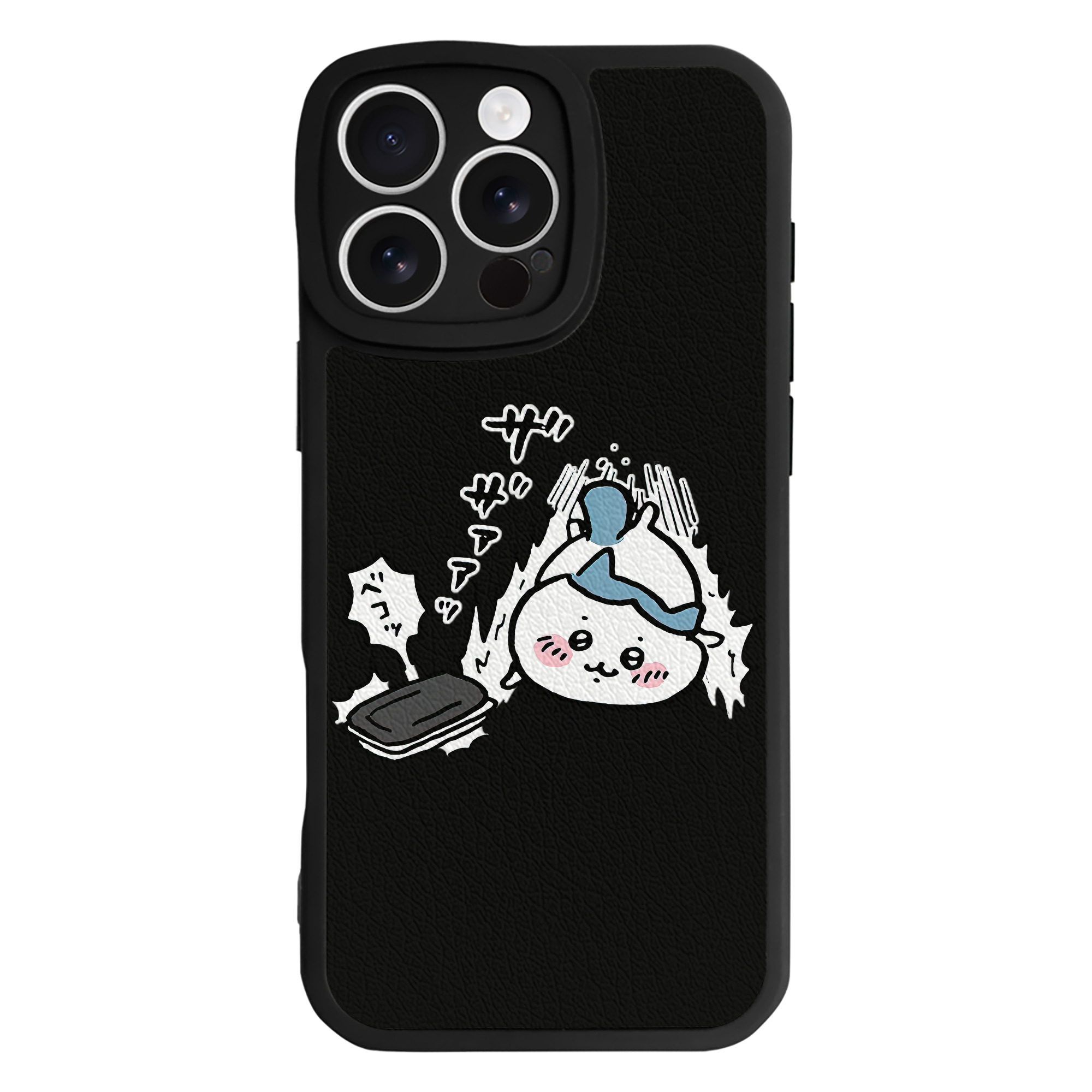 （画像用） ちいかわ ハチワレ Chii-kawa hachiware 【iPhone 16シリーズ対応】シリコンスマホケース（レザー調） 材質：シリコン